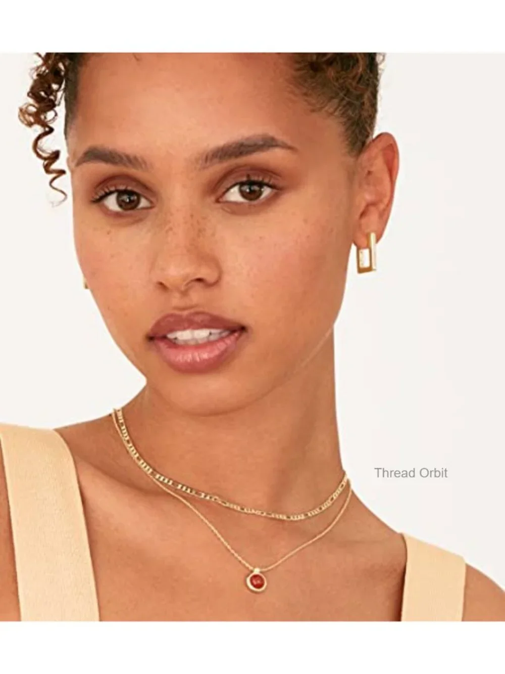 14K Gold Plated 925 Sterling Silver Post Square Hoop Earrings Geometric